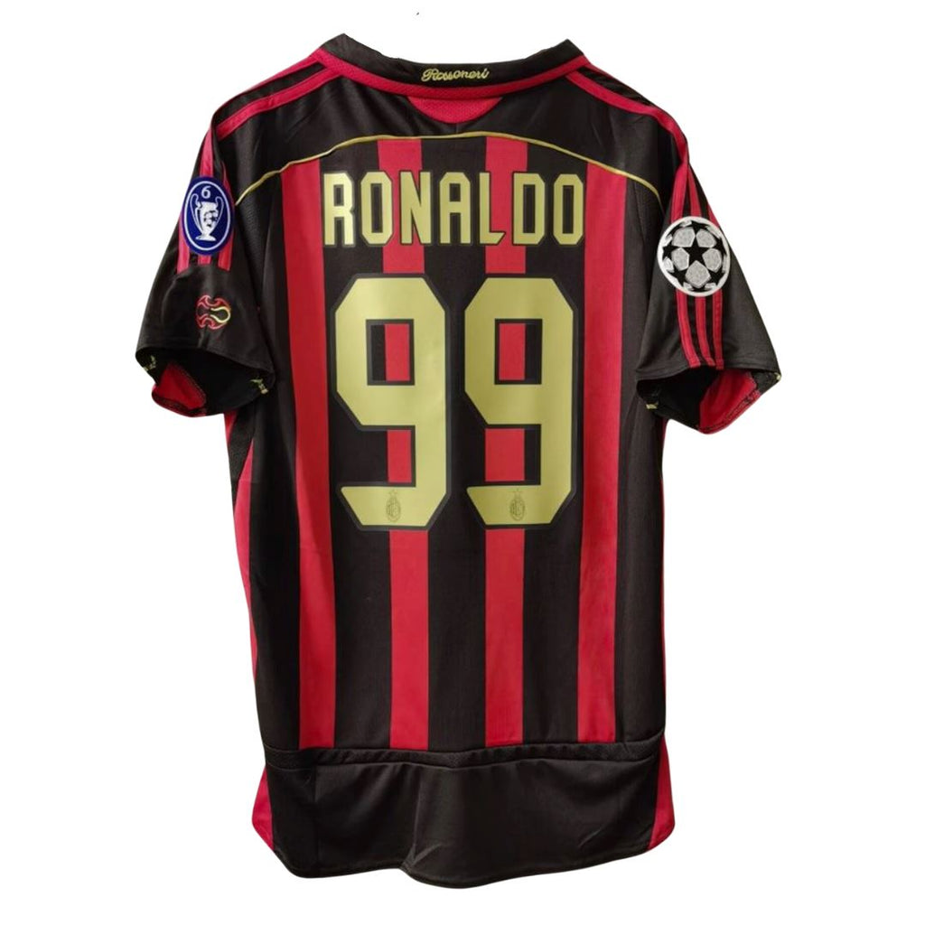 AC Milan 06/07 Champions League Final Home Jersey S/ Sleeve - Retro Soccer Jersey