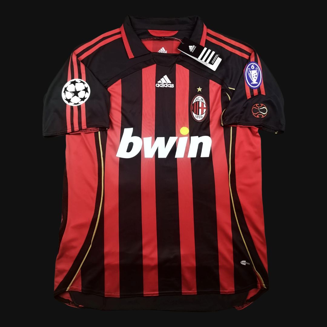 AC Milan 06/07 Champions League Final Home Jersey S/ Sleeve - Retro Soccer Jersey