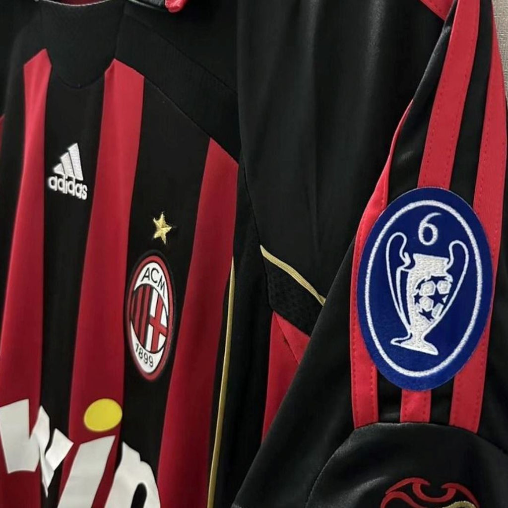 AC Milan 06/07 Champions League Final Home Jersey S/ Sleeve - Retro Soccer Jersey