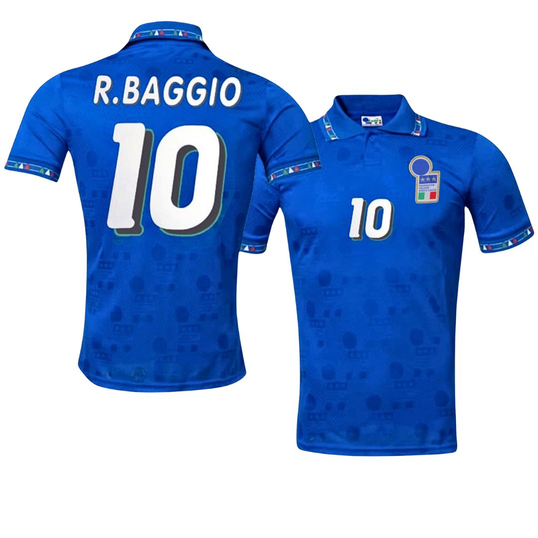 1994/95 Italy Home Jersey Baggio #10 - Retro Soccer Jersey