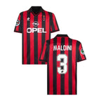 1996/97 AC Milan Home Jersey - Maldini 3 - Retro Soccer Jersey