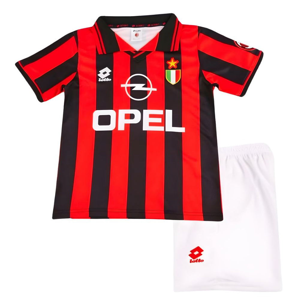 1996/97 AC Milan Home Jersey Kids Retro Edition - Retro Soccer Jersey