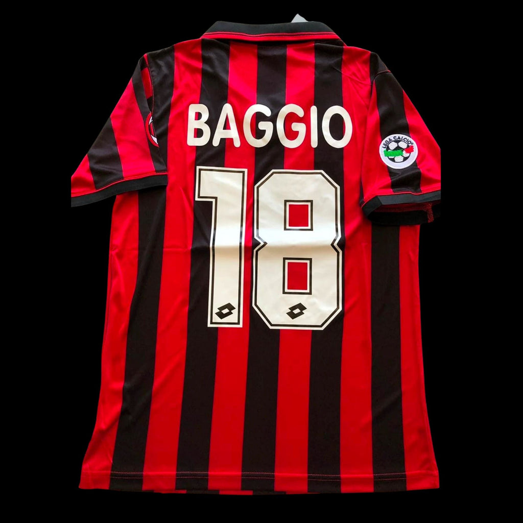 1996/97 AC Milan Home Jersey - Baggio 18 - Retro Soccer Jersey