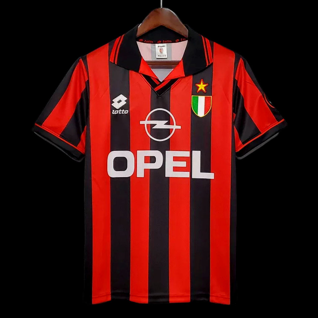 1996/97 AC Milan Home Jersey - Baggio 18 - Retro Soccer Jersey