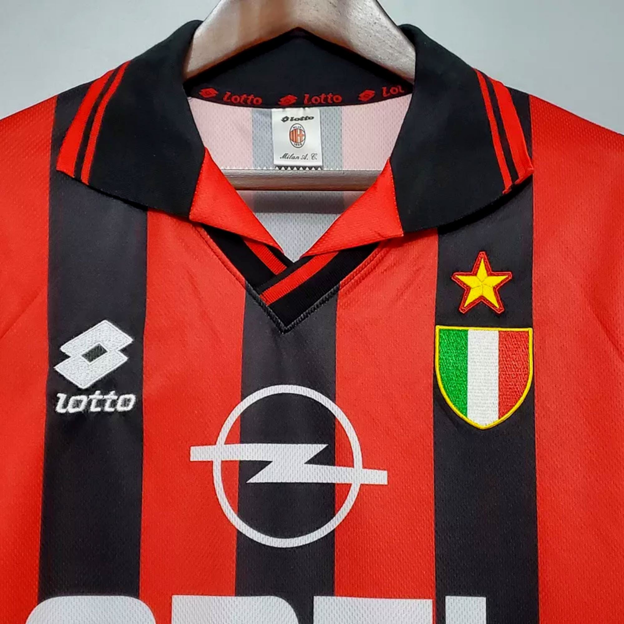 1996/97 AC Milan Home Jersey - Maldini 3 - Retro Soccer Jersey