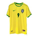 1998 Brazil Home Jersey Ronaldo 9 - Retro Soccer Jersey