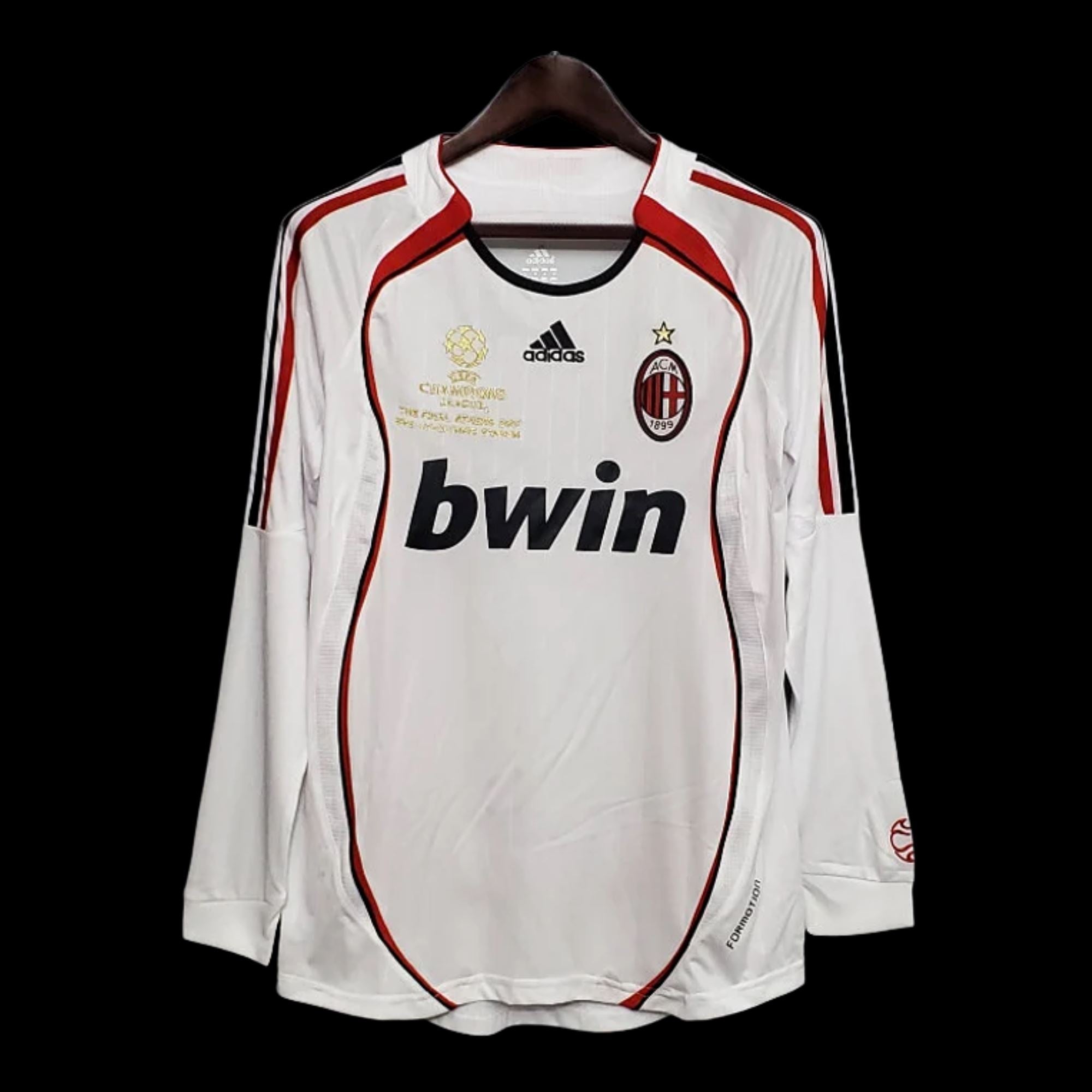 AC Milan 2006/07 UEFA Champions League Final Jersey L / Sleeve - Retro Soccer Jersey