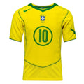 2004 BRAZIL HOME JERSEY – RONALDINHO 10 - Retro Soccer Jersey