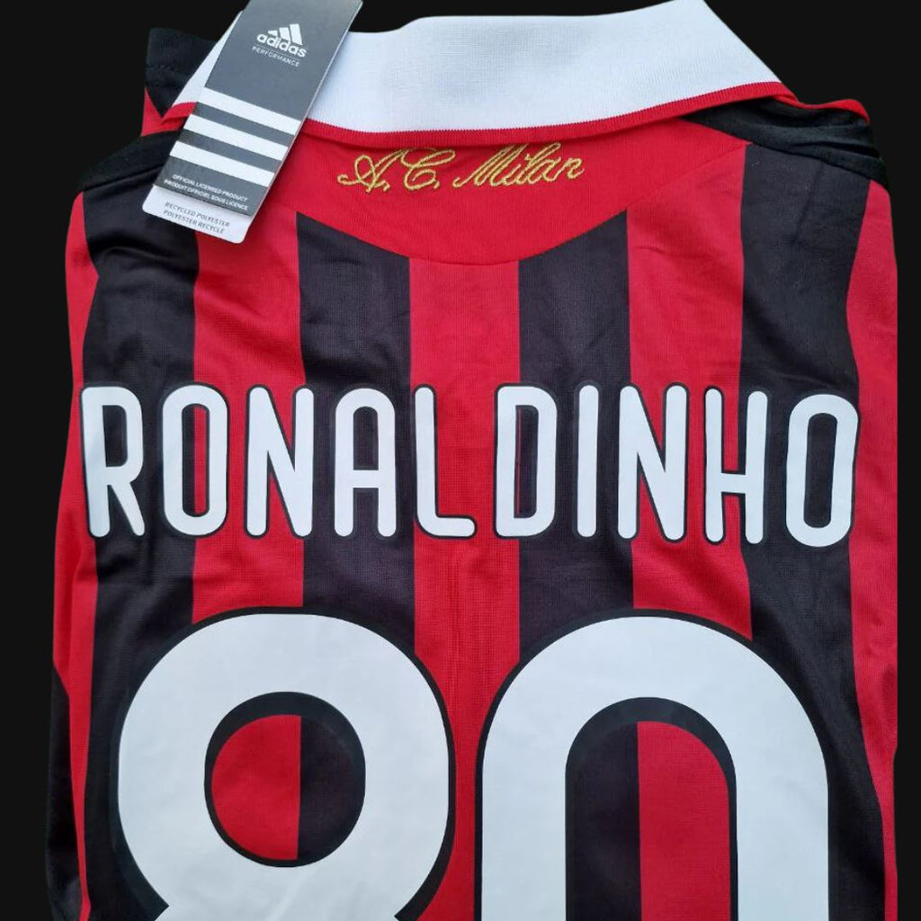 2009/10 AC Milan Home Jersey Long Sleeve - Retro Soccer Jersey