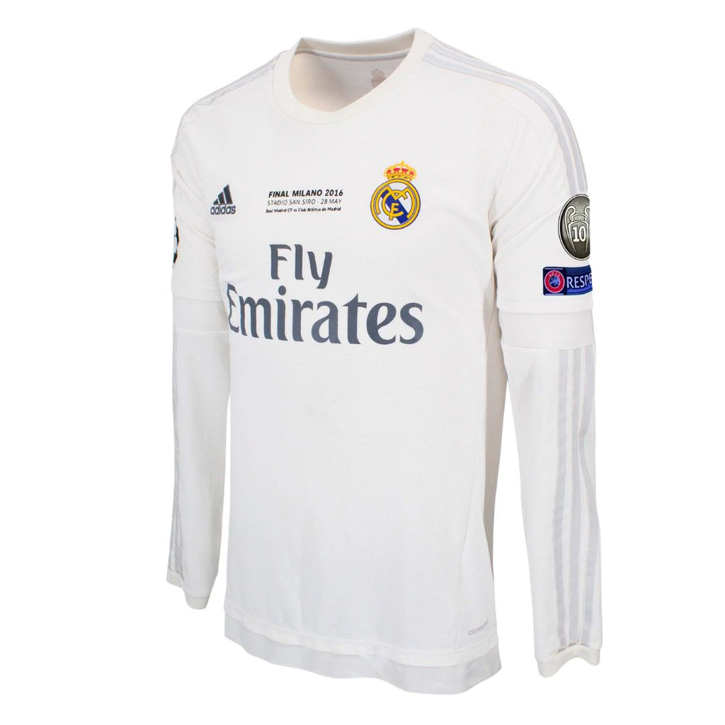 2016 Real Madrid Home Shirt UCL Final L/Sleeve Ronaldo 7 - Retro Soccer Jersey