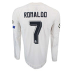 2016 Real Madrid Home Shirt UCL Final L/Sleeve Ronaldo 7 - Retro Soccer Jersey
