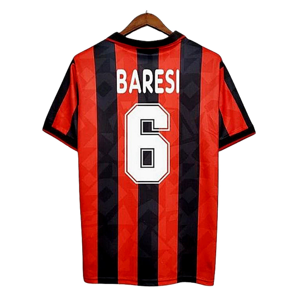 1993/94 AC Milan Home Jersey Baresi #6 - Retro Soccer Jersey