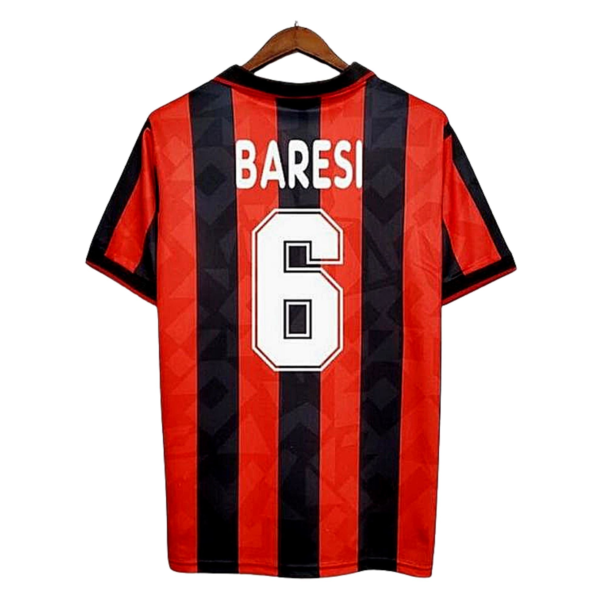 1993/94 AC Milan Home Jersey Baresi #6 - Retro Soccer Jersey