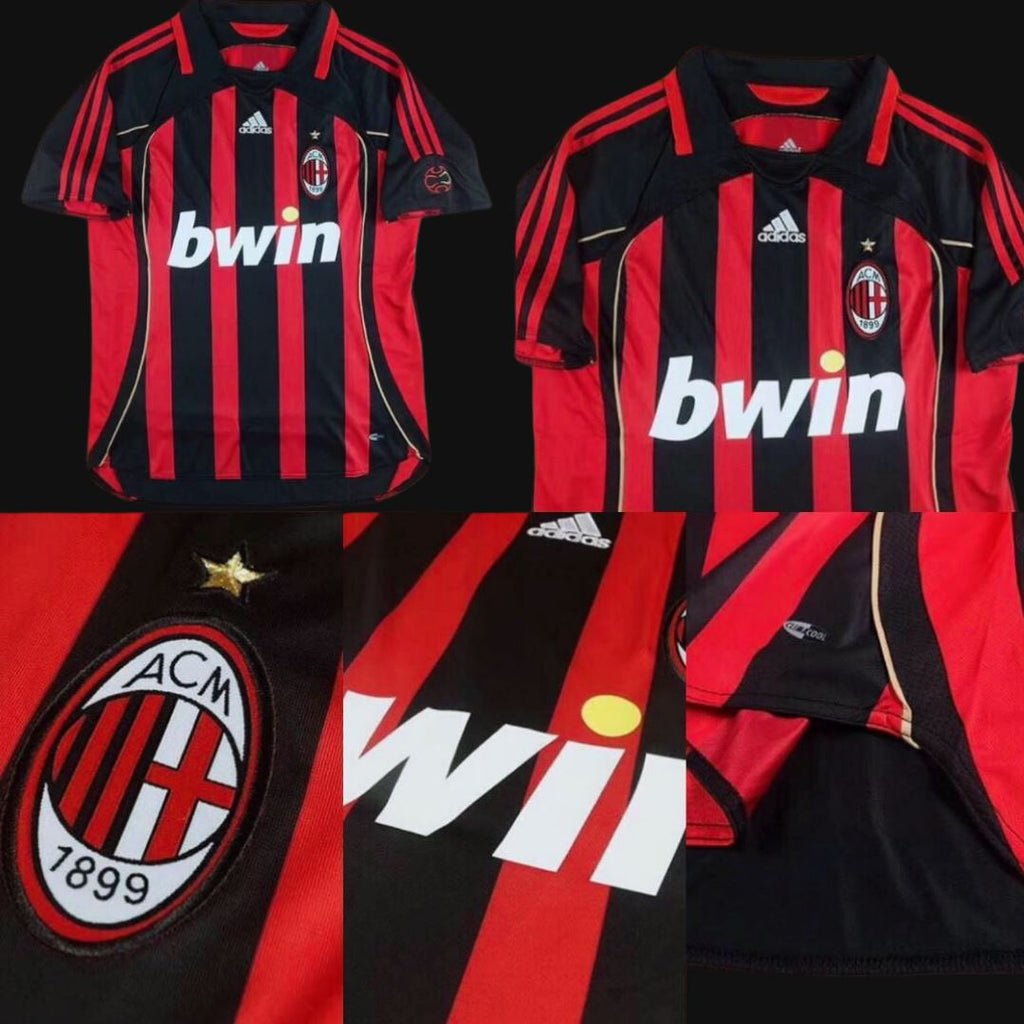 AC Milan 2006/07 Home Jersey Kids - Retro Soccer Jersey