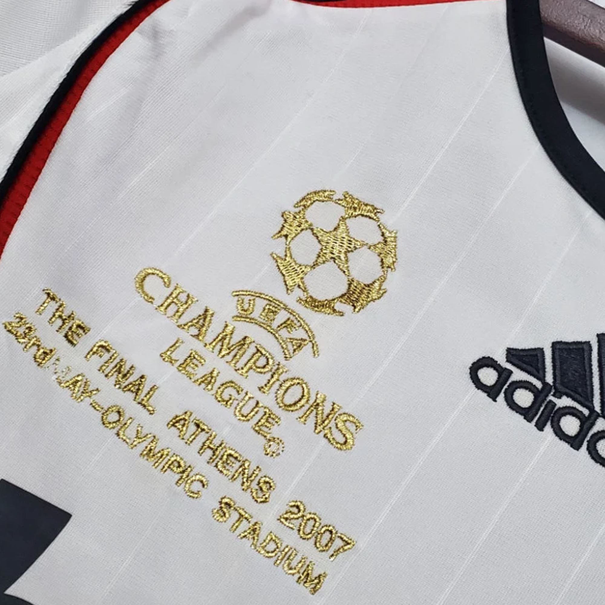AC Milan 2006/07 UEFA Champions League Final Jersey S/ Sleeve - Retro Soccer Jersey