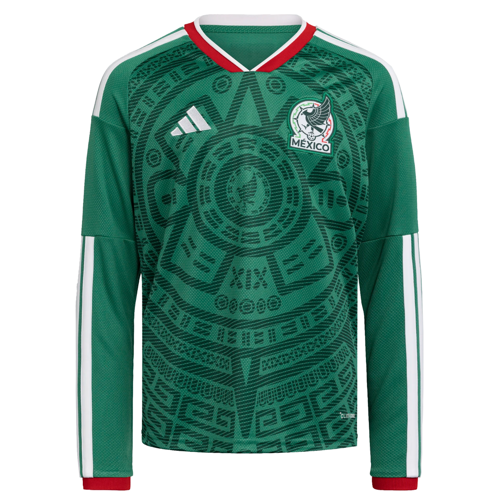 Mexico 2026 Youth Long Sleeve Home Stadium Jersey - Soccer Jersey