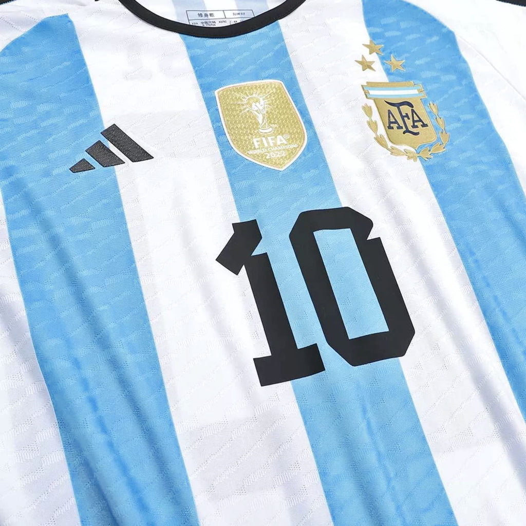 Argentina World Cup Winners Jersey Authentic 22/23 Messi #10 - Retro Soccer Jersey