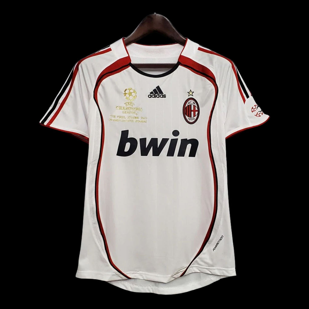 AC Milan 2006/07 UEFA Champions League Final Jersey S/ Sleeve - Retro Soccer Jersey