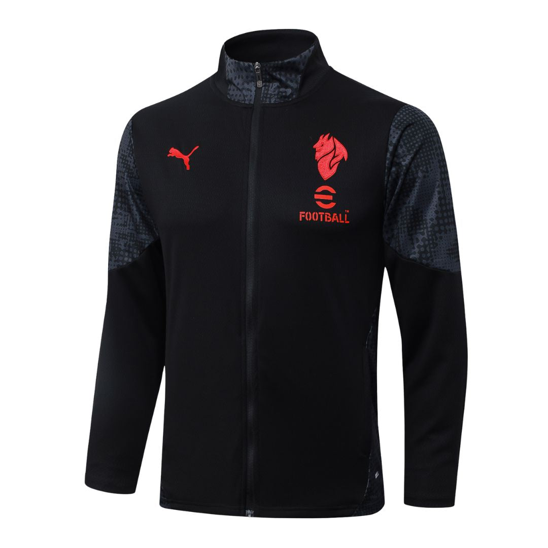 AC Milan 2025/26 Black Training Tracksuit - Retro Tracksuit