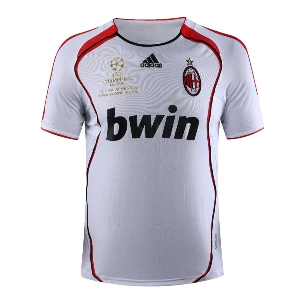 AC Milan 2006/07 UEFA Champions League Final Jersey S/ Sleeve - Retro Soccer Jersey