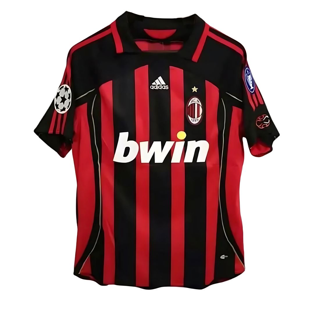AC Milan 06/07 Champions League Final Home Jersey S/ Sleeve - Retro Soccer Jersey