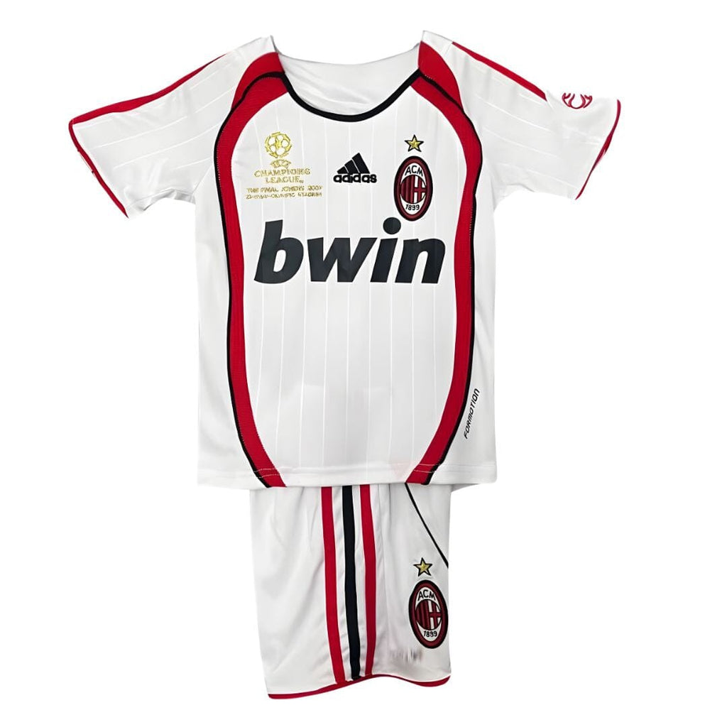AC Milan 2006/07 UEFA Champions League Final Away Jersey Kids - Retro Soccer Jersey