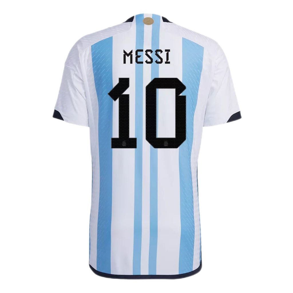Argentina World Cup Winners Jersey Authentic 22/23 Messi #10 - Retro Soccer Jersey