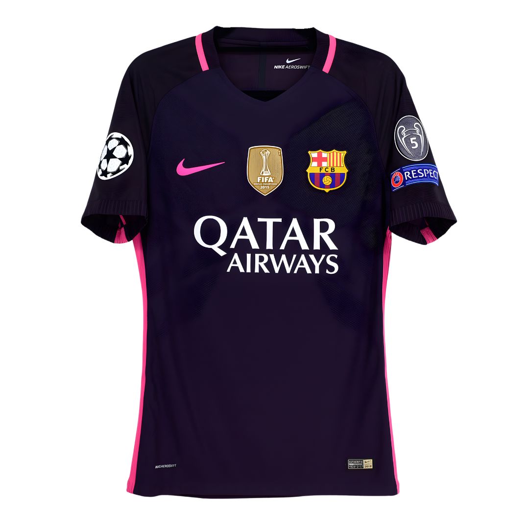 FC Barcelona 2015/16 Away Jersey Neymar Jr #11 - Retro Soccer Jersey