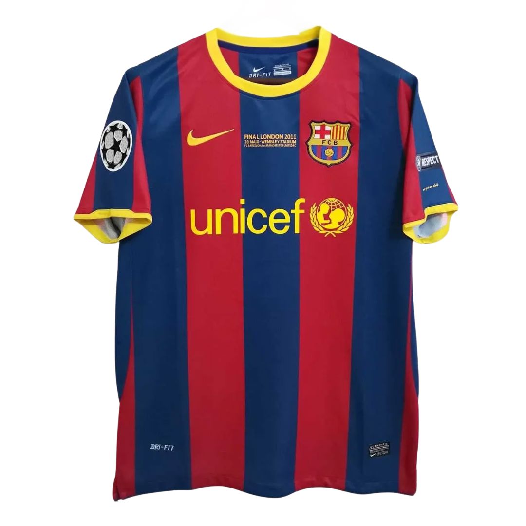 Barcelona FC 2010/11 Champions League Final Jersey Messi 10 - Retro Soccer Jersey