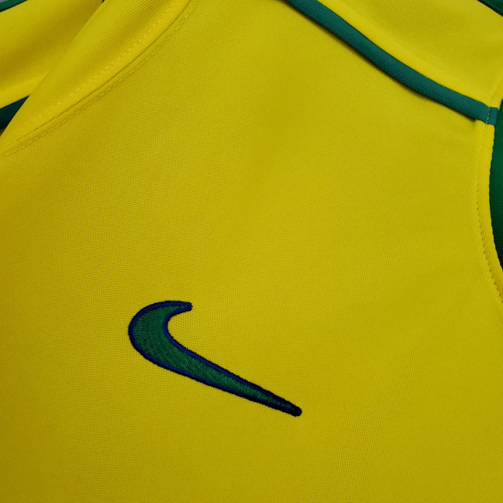 1998 Brazil Home Jersey Ronaldo 9 - Retro Soccer Jersey