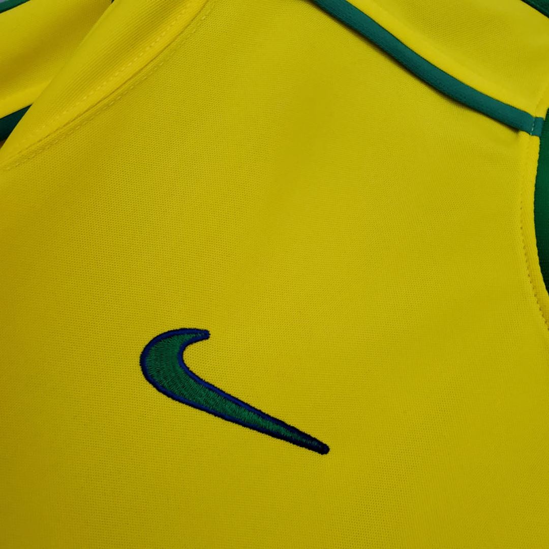1998 Brazil Home Jersey Ronaldo 9 - Retro Soccer Jersey
