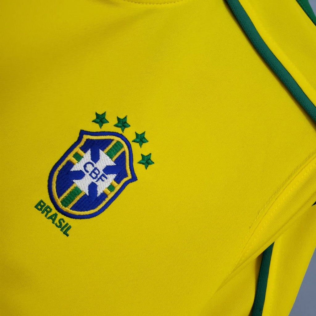 1998 Brazil Home Jersey Ronaldo 9 - Retro Soccer Jersey