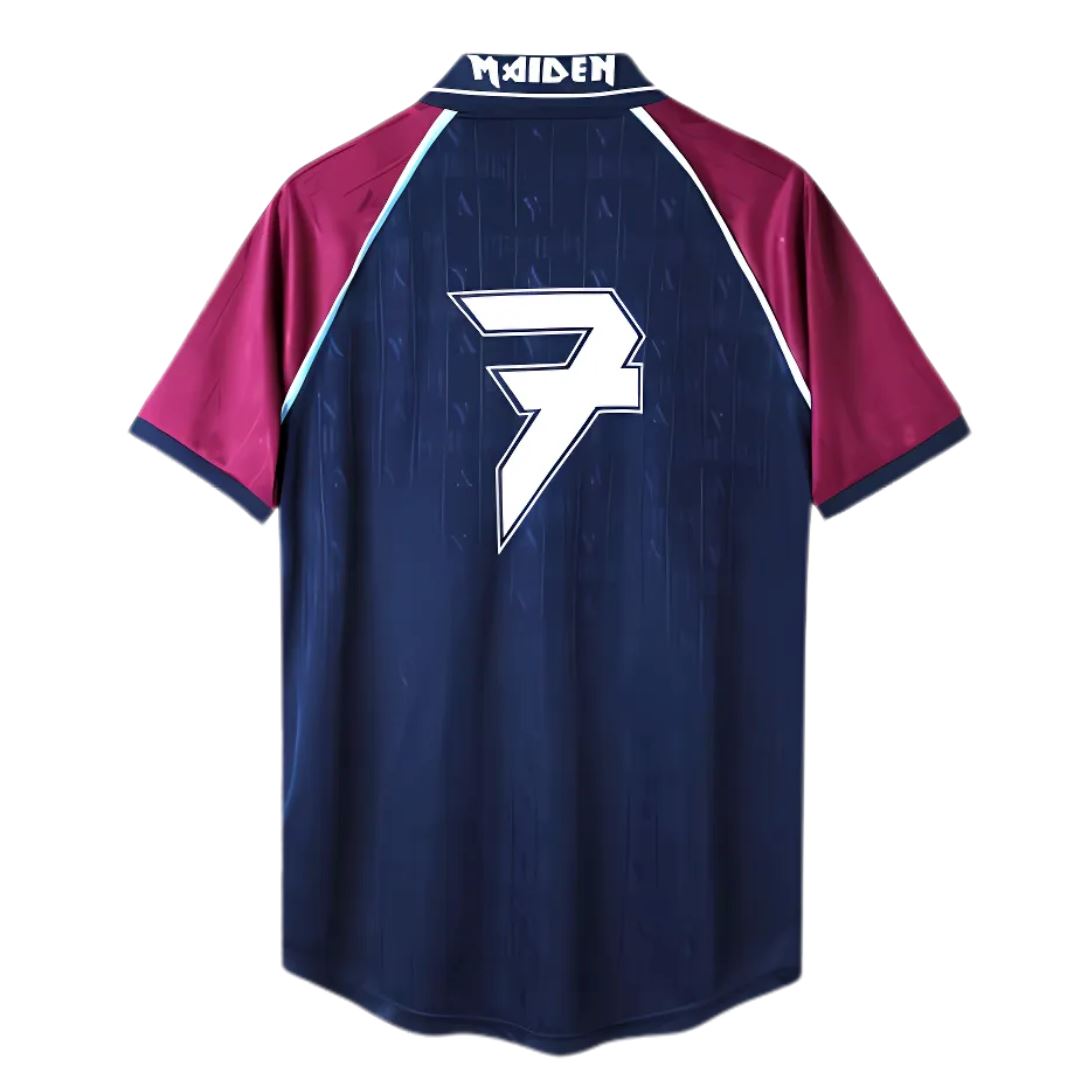 Iron Maiden X West Ham 1999/2001 Home Shirt - Retro Soccer Jersey