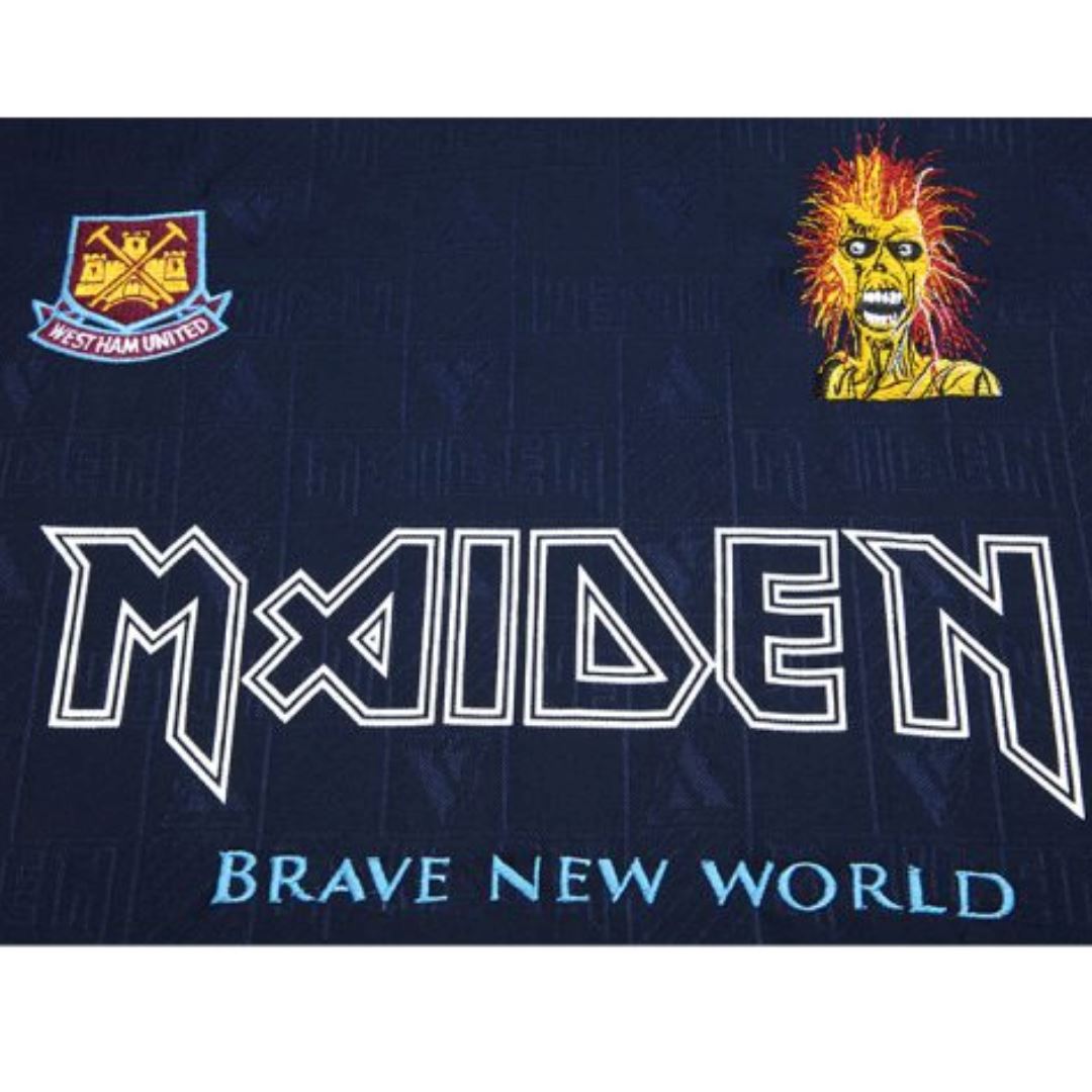 Iron Maiden X West Ham 1999/2001 Home Shirt - Retro Soccer Jersey