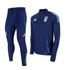 Italy FIGC Navy Quarter Zip Drill Tracksuit 24/25 - Retro Tracksuit