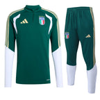 2026 Italy FIGC Training Tracksuit Green - Retro Tracksuit