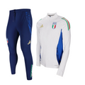 Italy FIGC White Quarter Zip Drill Tracksuit 24/25 - Retro Tracksuit