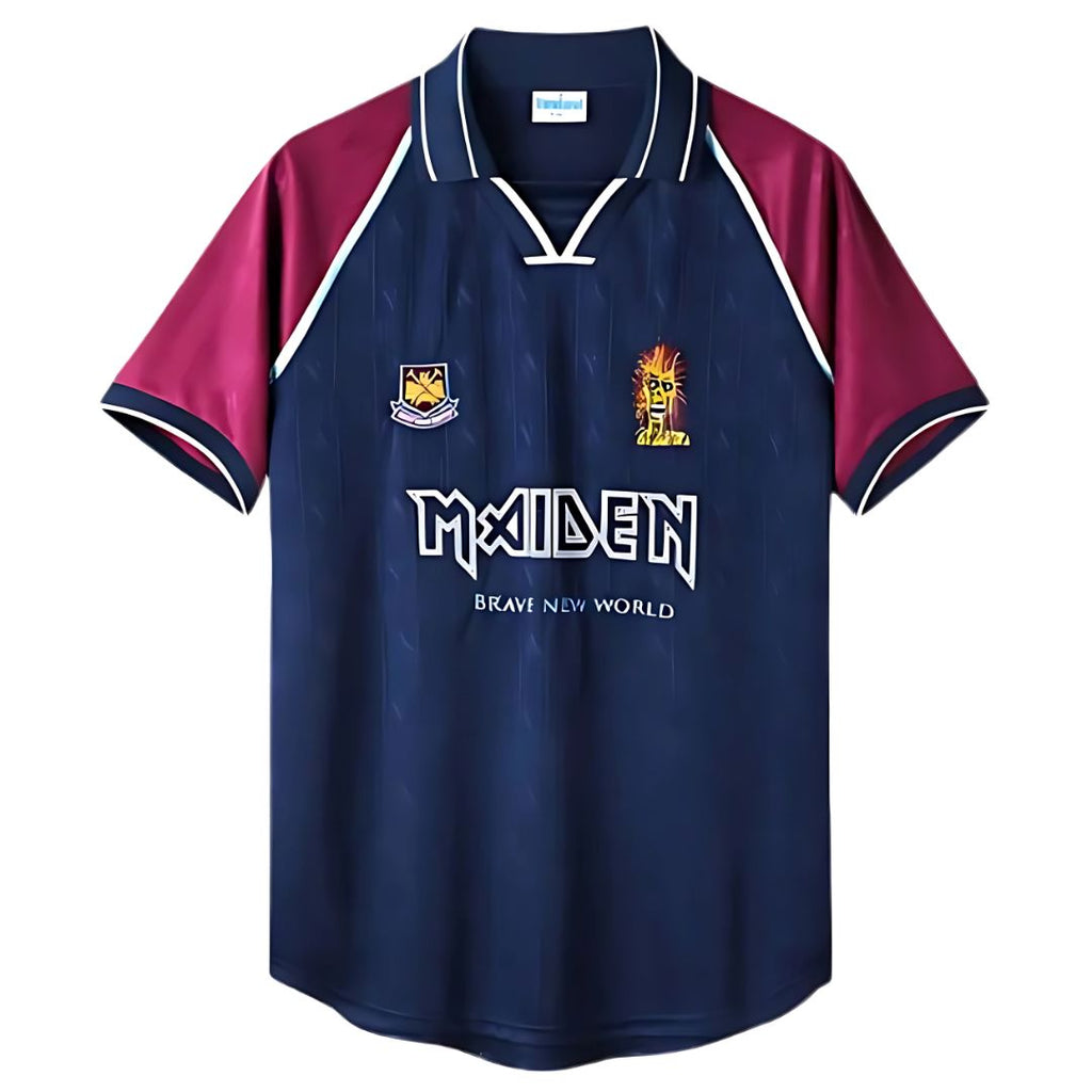 Iron Maiden X West Ham 1999/2001 Home Shirt - Retro Soccer Jersey