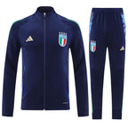 Italy FIGC Navy Full Zip Training Tracksuit 24/25 - Retro Tracksuit