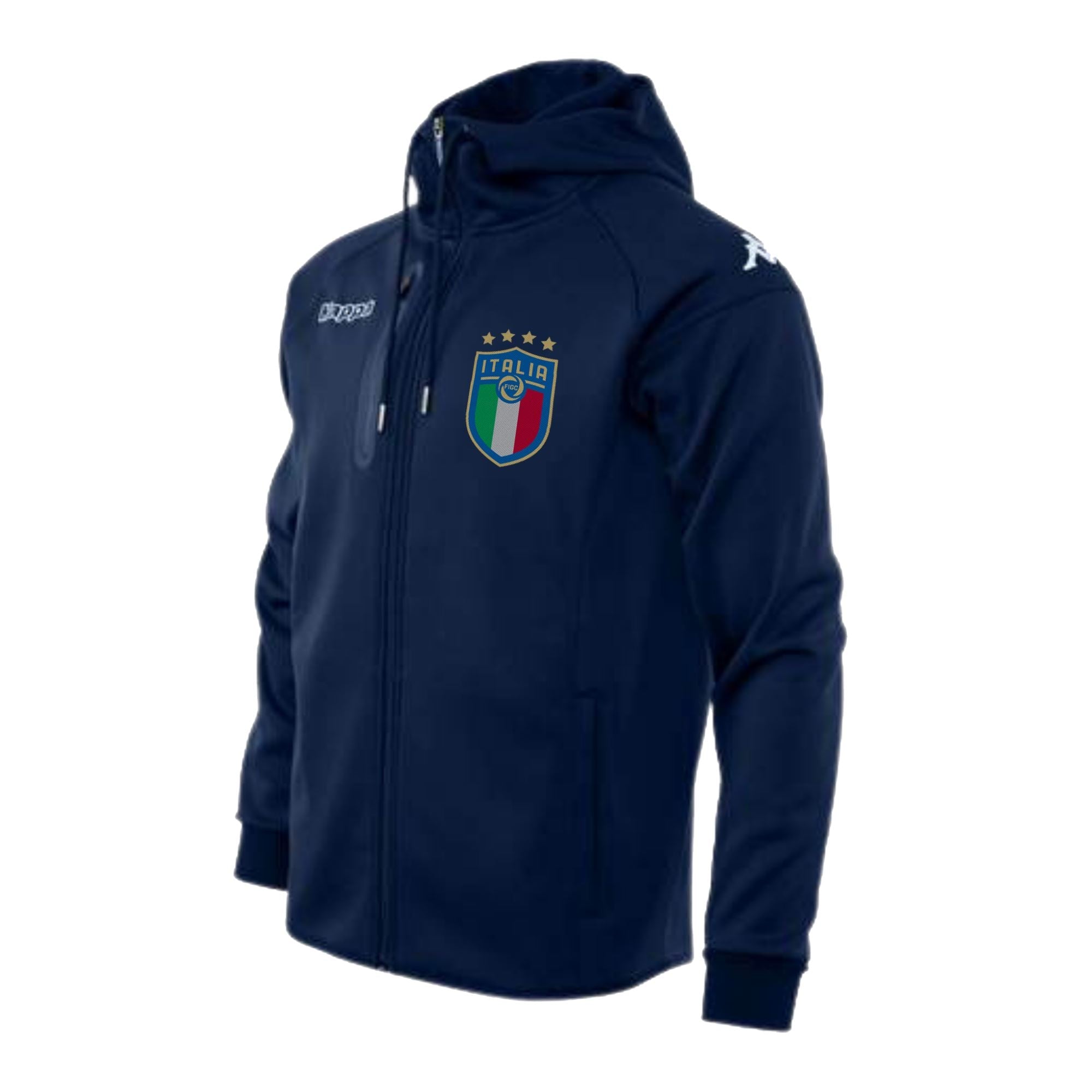 Kappa Italia FIGC Soft Shell Hooded Jacket Navy - Sports Apparel