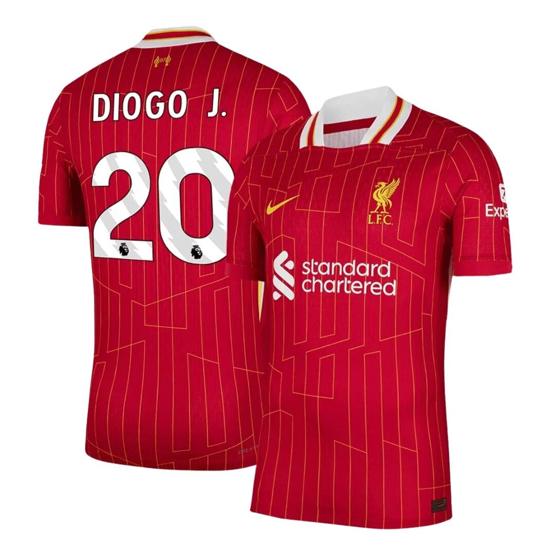 Liverpool FC 2025 Home Jersey – DIOGO.J #20 Tribute Edition - Retro Soccer Jersey