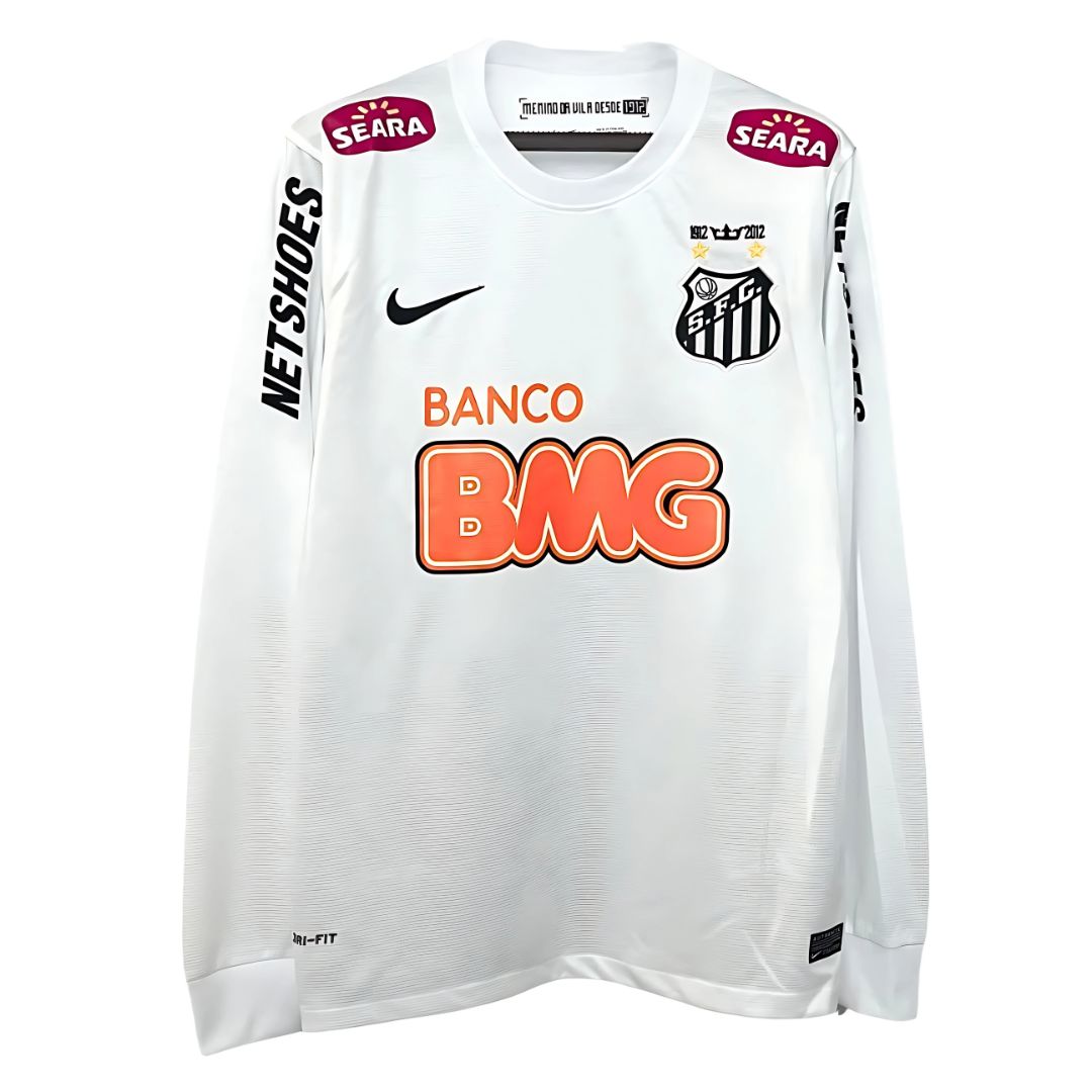 Neymar Jr. Santos FC Home Jersey 2011/12 Long Sleeve - Retro Soccer Jersey