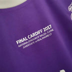 REAL MADRID 2016/17 AWAY CARDIFF FINAL JERSEY L/ SLEEVE RONALDO 7 - Retro Soccer Jersey