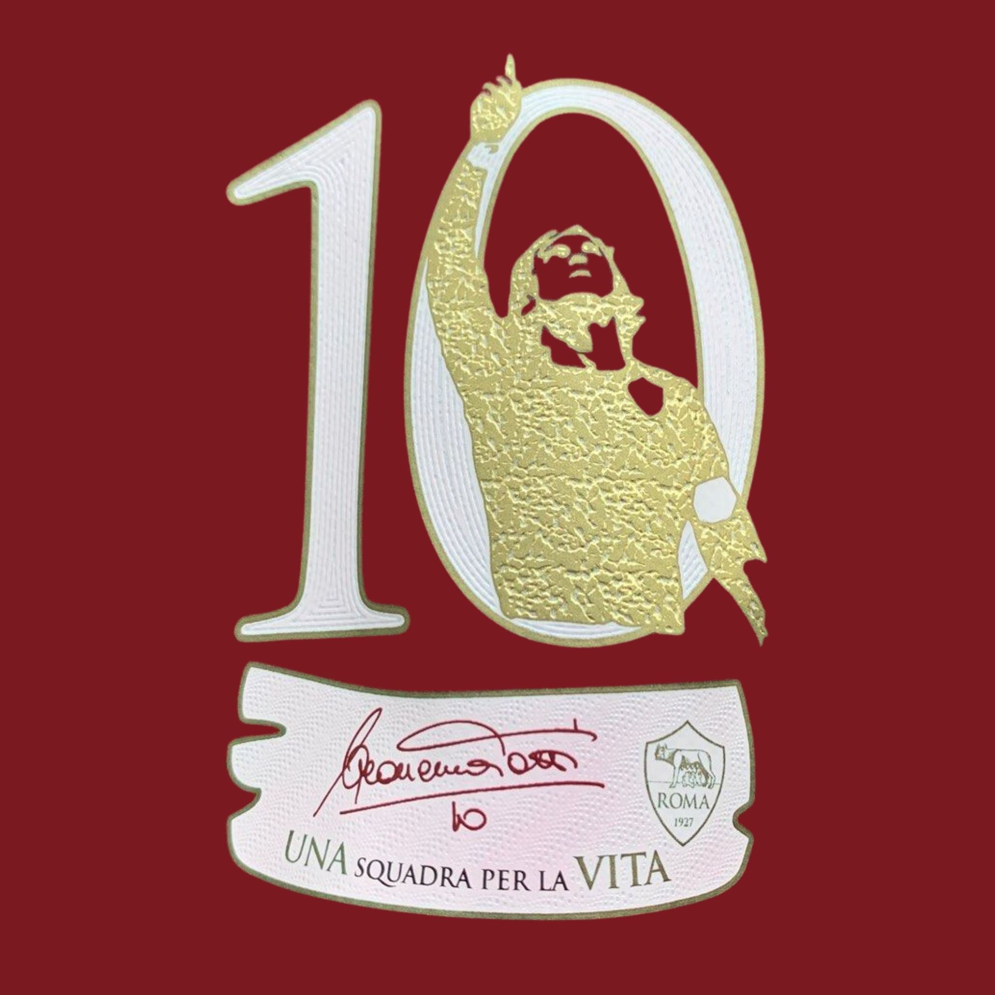 2017 AS Roma Home Jersey Totti #10 - Retro Soccer Jersey